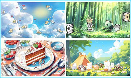 线条小狗壁纸 1080p 2K 4K 电脑壁纸|手机壁纸|平板壁纸 合集打包 高清图片无损无水印 免费网盘下载