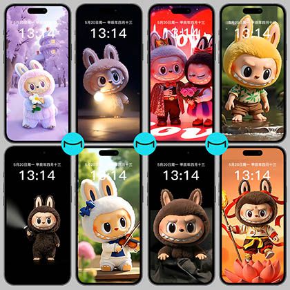 拉布布labubu 电脑壁纸|手机壁纸|平板安卓/苹果壁纸合集打包 高清图片无损无水印 免费网盘下载