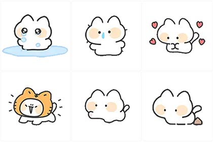棉球小猫表情包合集|120张动态GIF表情包|聊天斗图必备 表情包图片大全 免费网盘下载