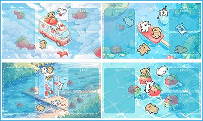 线条小狗 分区电脑壁纸合集|女生打工人电脑桌面壁纸 1080P/2K/4K 高清全屏素材 免费网盘下载