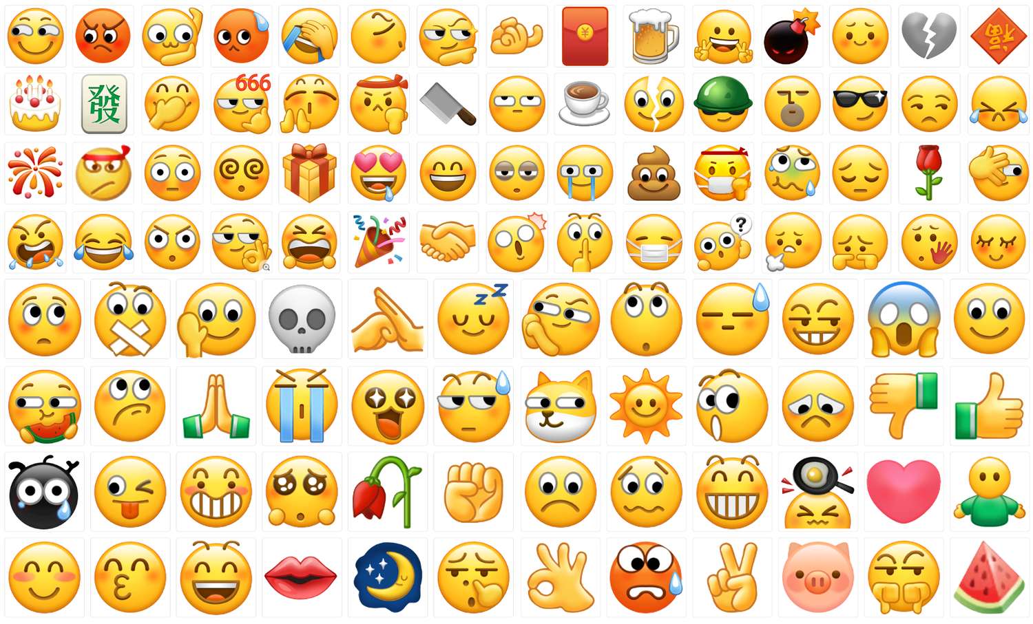 Emoji表情图标透明免抠素材 第1张