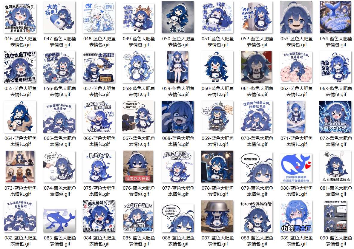 蓝色大肥鱼表情包|deepseek表情包 第2张 蓝色大肥鱼表情包|deepseek表情包 第2张